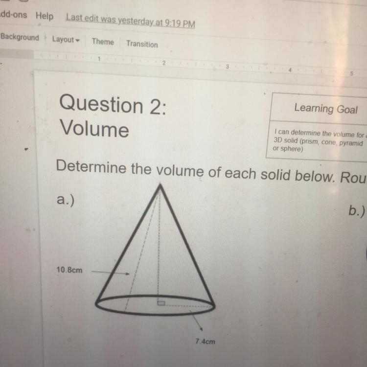 What is the volume of this cone?-example-1