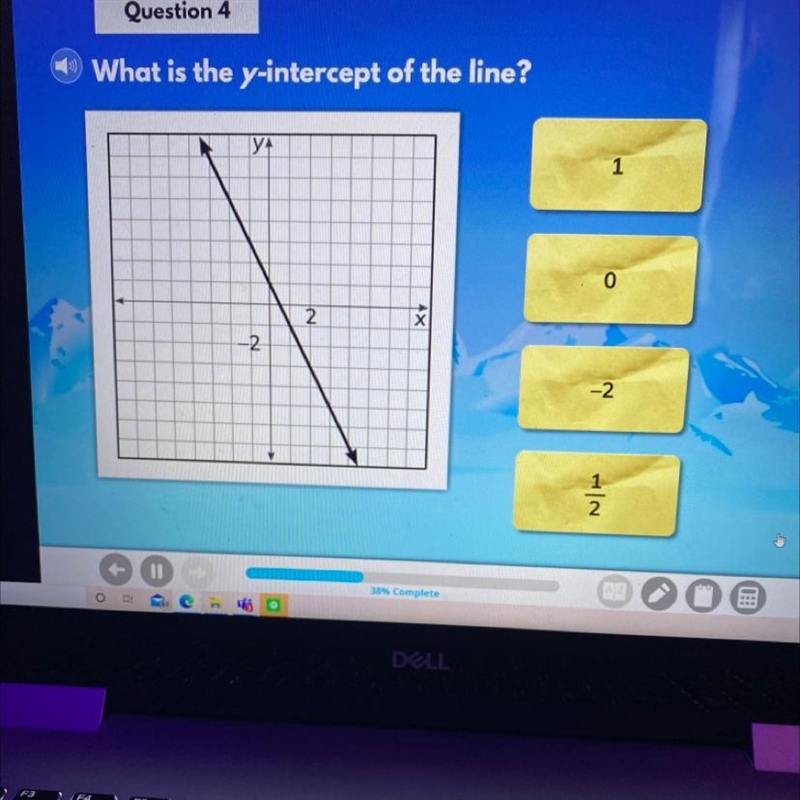 What is the y-intercept of the line?-example-1