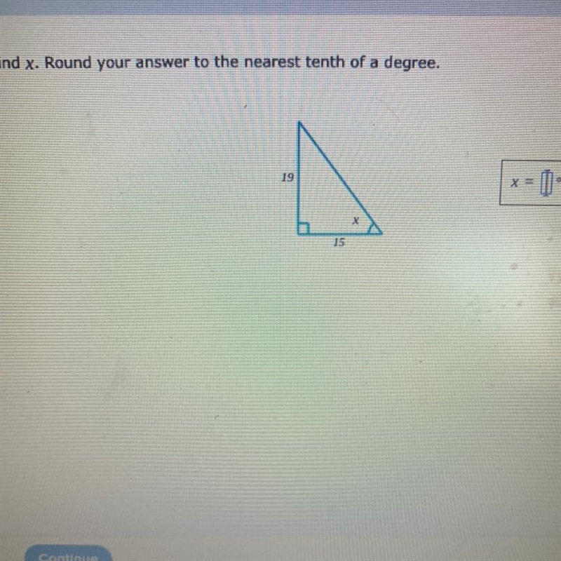 Find x. Round your answer to the nearest tenth of a degree.-example-1