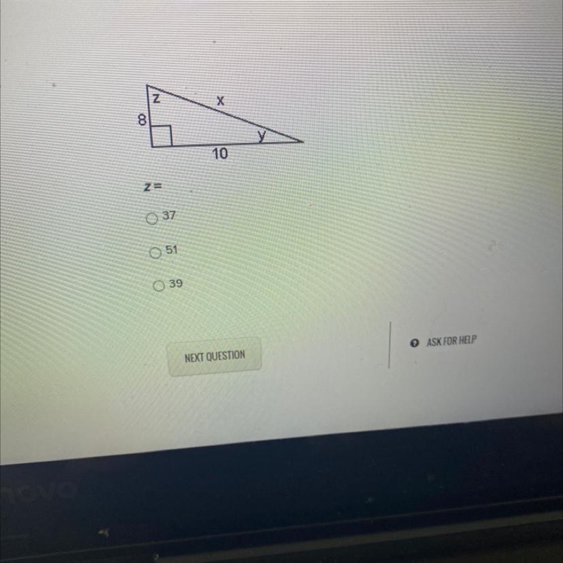 Z= 37 51 39 Triangles and Trigonometry-example-1