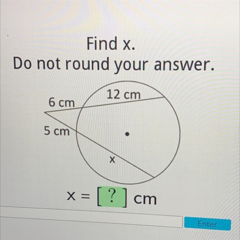 Find x. Do not round your answer. 12 cm 6 cm No links-example-1