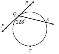 Find the measure of arc QS.-example-1