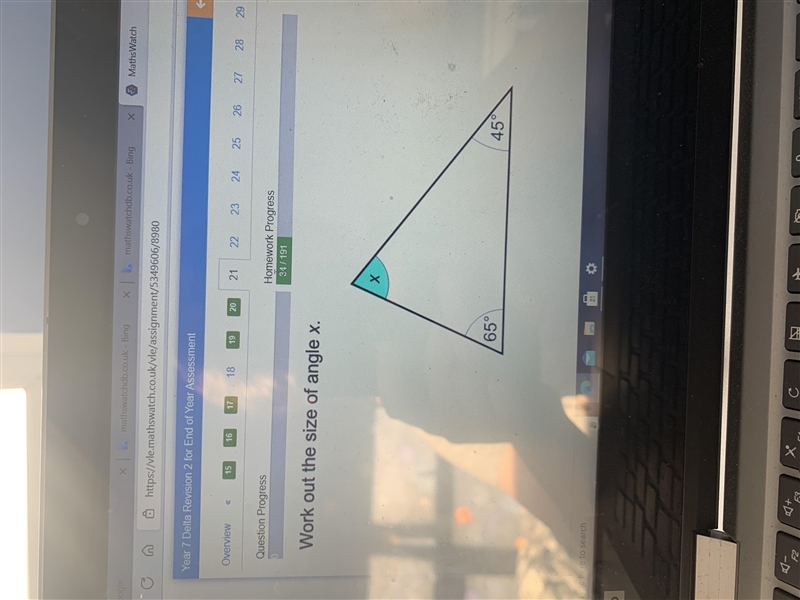 65• 45• work out the size of angle-example-1