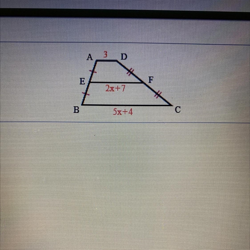 Find EF in the trapezoid.-example-1