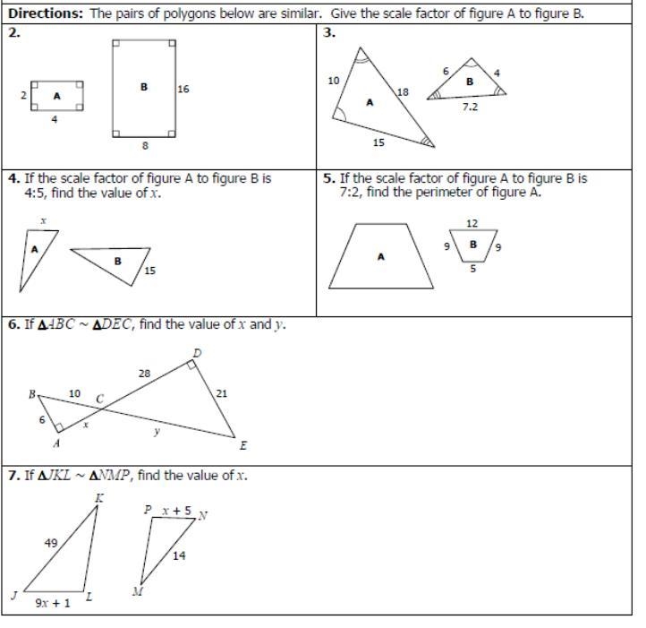 The pair of polygons below are similar. Give the scale factor of figure A to figure-example-1