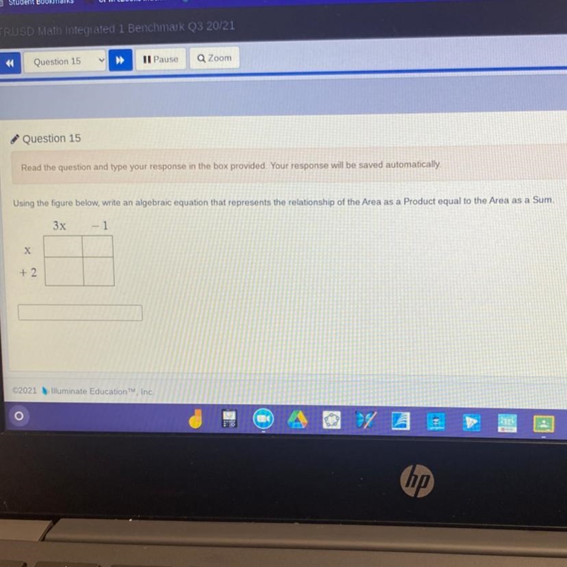 Using the figure below write an algebraic equation that represents relationship of-example-1