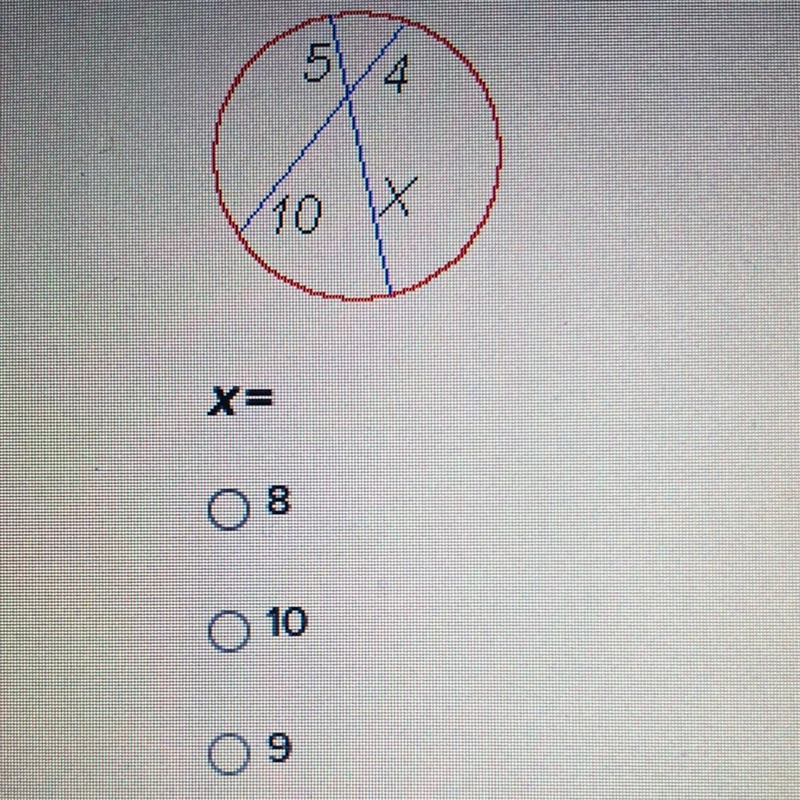 Help mee x= a.8 b. 9 c. 10-example-1