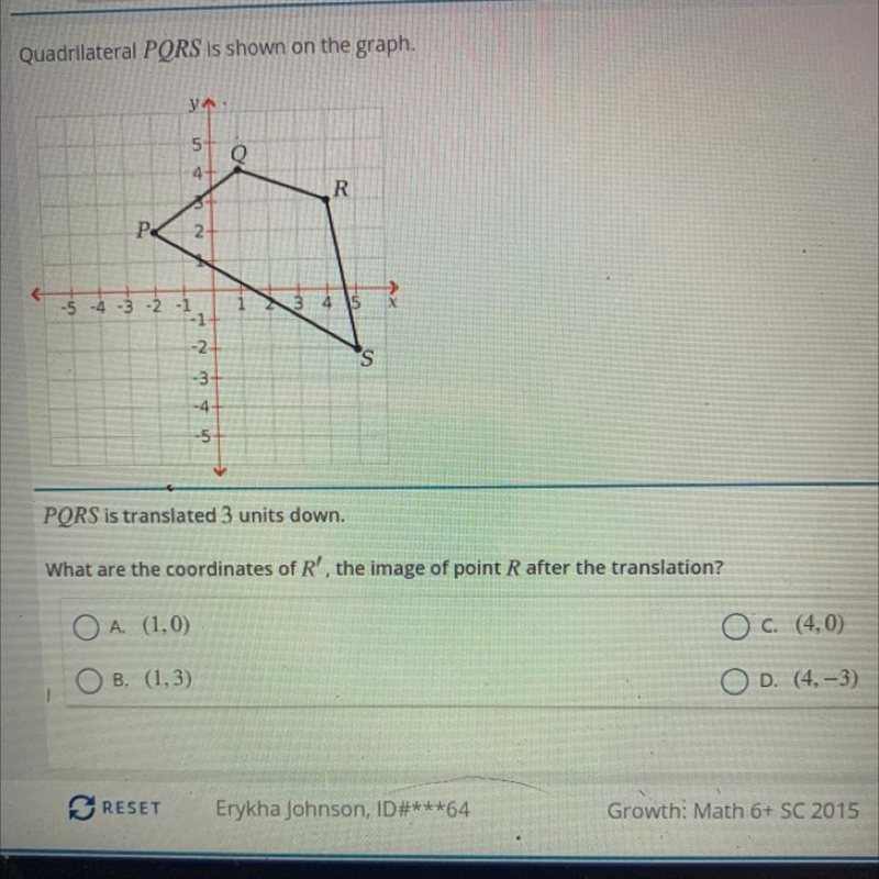 Plz help Quadrilateral PQRS Is shown in the graph-example-1