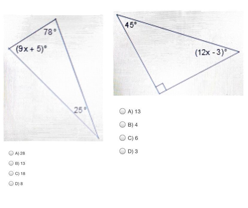 Can someone help me with these 2 questions. angle sum theorem-example-1