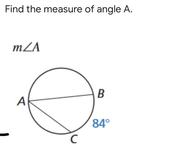 Find the measure of A Help ASAP NO LINKS!-example-1