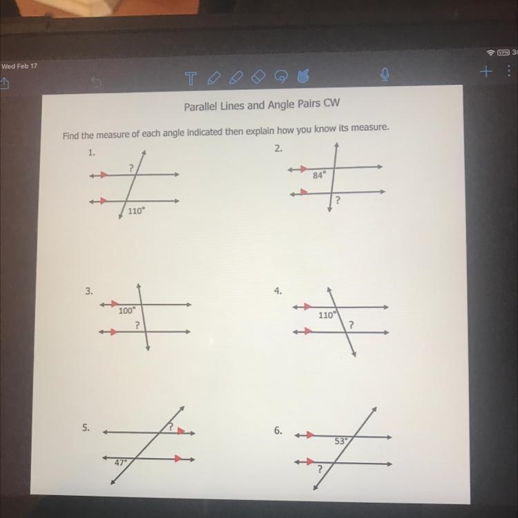 Need help finding angle measurements-example-1