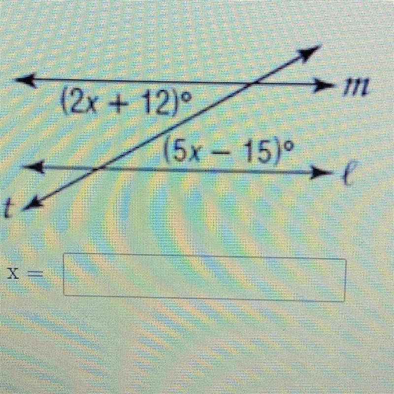 Find the value of x in the following figure ( Please hurry)-example-1