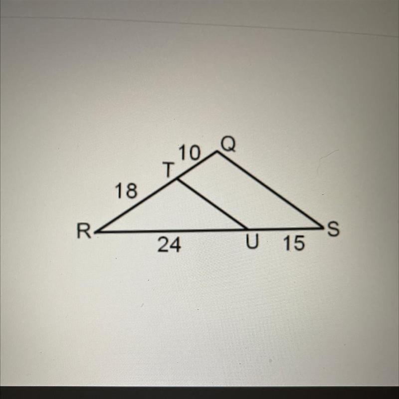 Use the given information to determine if TU ||QS. Answer with a simple yes or no-example-1