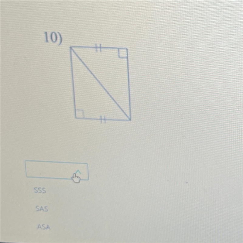 10 If the triangles are congruent, pick the postulate that proves they are congruent-example-1