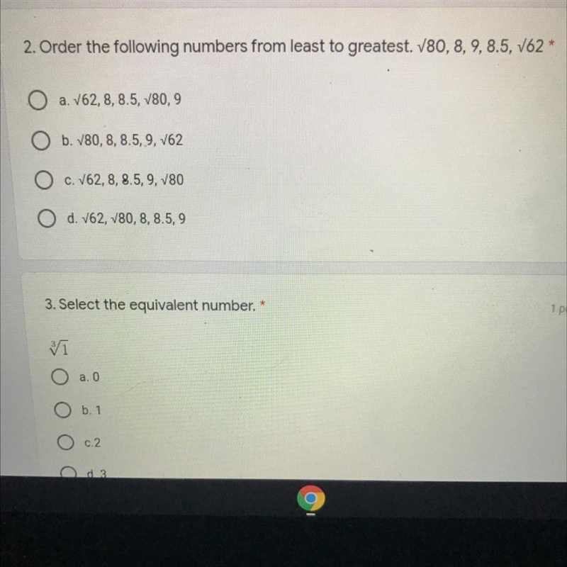 Order the following numbers from least to greatest. 180, 8, 9, 8.5, 762*-example-1