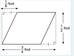 The figure shows a parallelogram inside a rectangle outline: A parallelogram is shown-example-1