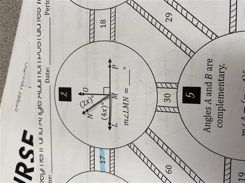 How do you solve for LMN? I keep getting 15-example-1