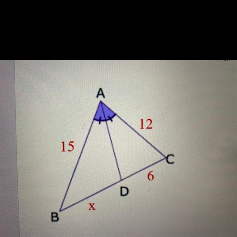 Proportions in triangles solve for x-example-1