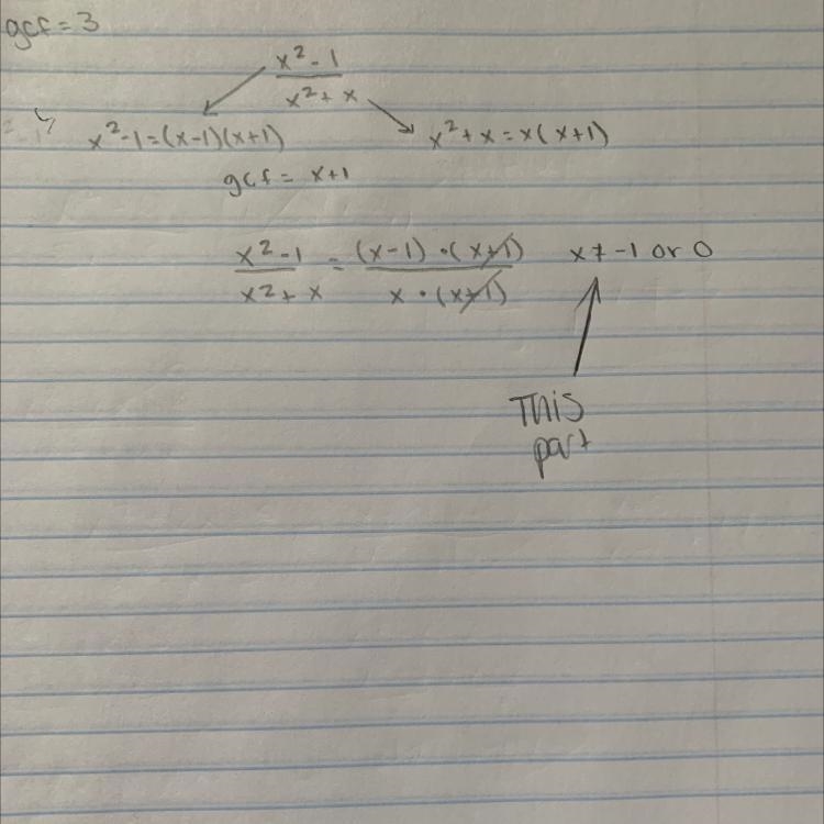 Can someone could explain the part of simplifying rational expressions where it is-example-1