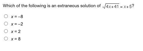 Which of the following is an extranous solution-example-1