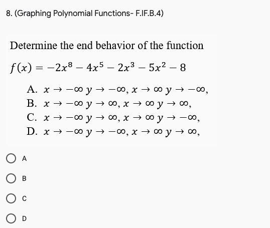 Determine the end behaivor of the function-example-1