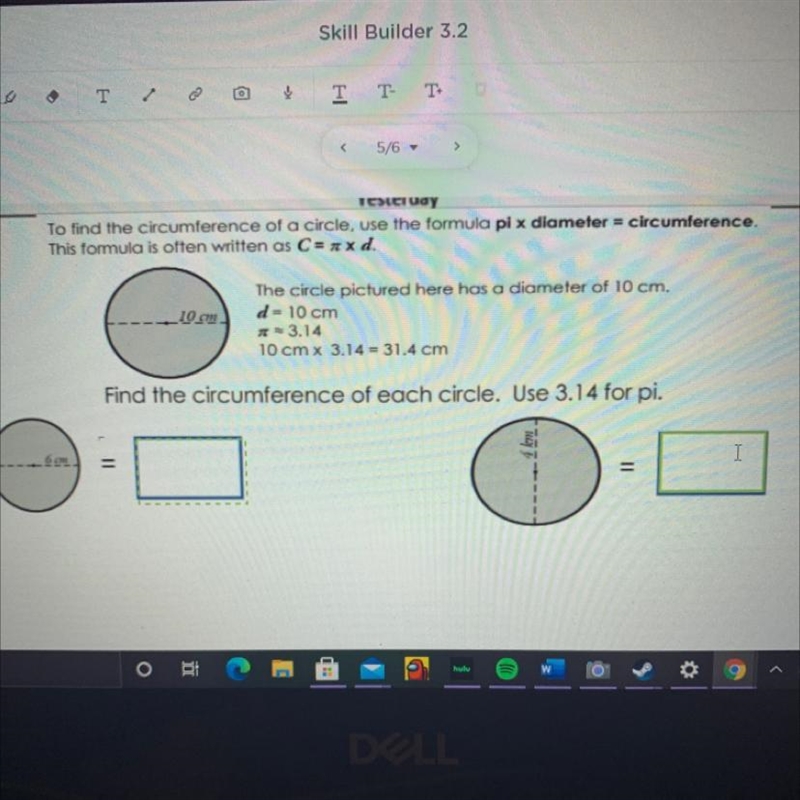 Find the circumference of each circle. Use 3.14 for pi. 6 =-example-1