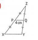 Calculate the length of line segment XY in each triangle.-example-1