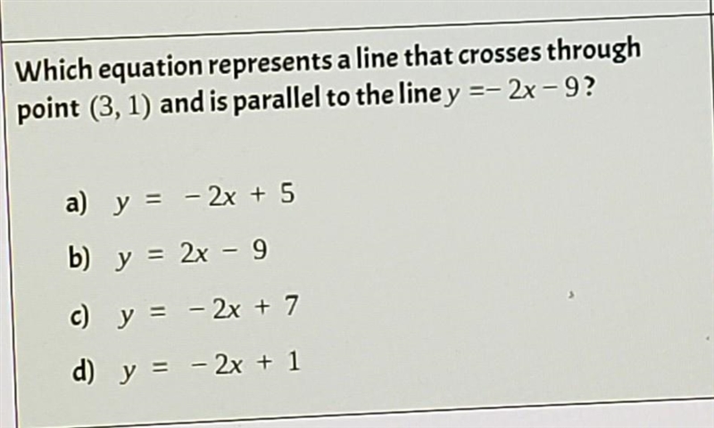 The first reply is probably a bot. "Which equation represents a line that crosses-example-1