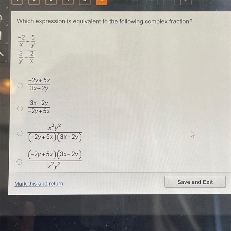 **PLEASE HELP TIMED TEST** Which expression is equivalent to the following complex-example-1