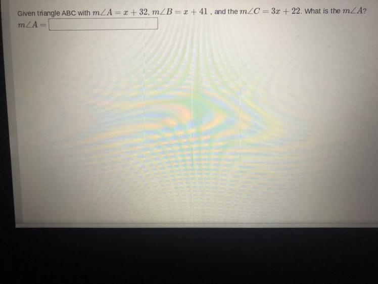 Given triangle ABC with m M-example-1