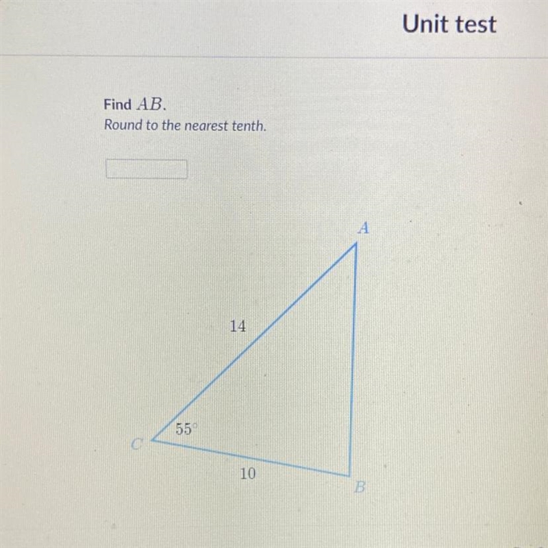 Find AB round to nearest tenth-example-1