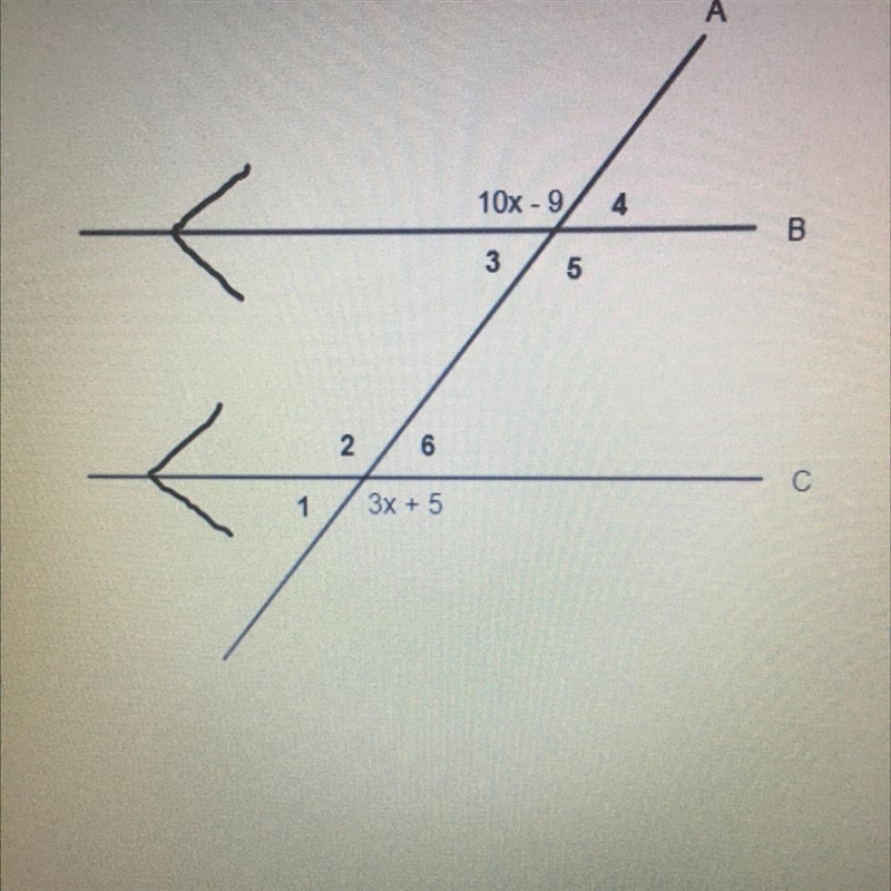 I need it quickly. Find the measure of angle 1 and measure of angle 6.-example-1