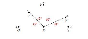 Find a pair of complementary angles. Show work to prove they are complementary.-example-1