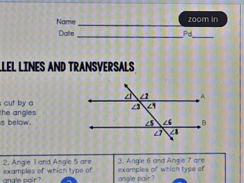 Angle 6 and 7 are examples of which type of angle pair-example-1