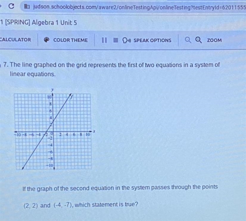 A.the solution to the system is (-2,0) B. The system has an infinite number of solution-example-1