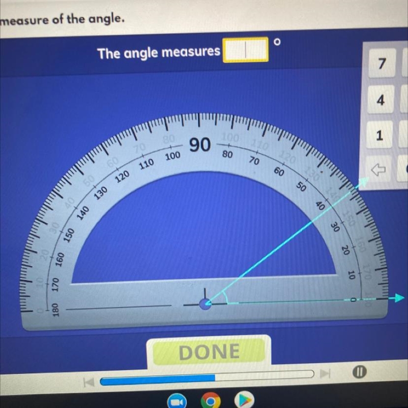 Find the measure of the angle.-example-1