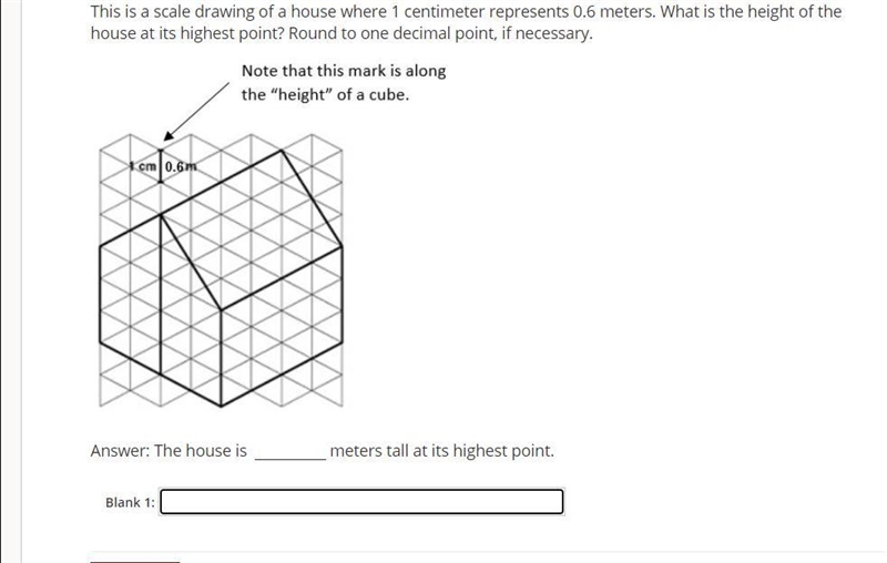 This is a scale drawing of a house where 1 centimeter represents 0.6 meters. What-example-1