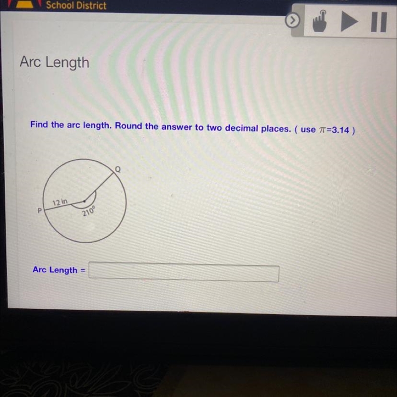 Find the arc length. Round the answer to two decimal places.-example-1