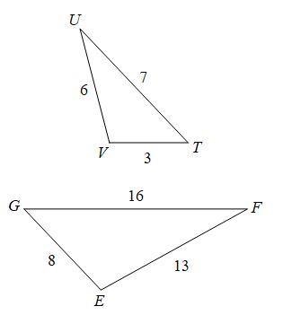 HELP DUE IN 10 MINS! Are these triangles similar? Why? A. Yes, SSS~ Postulate B. Yes-example-1