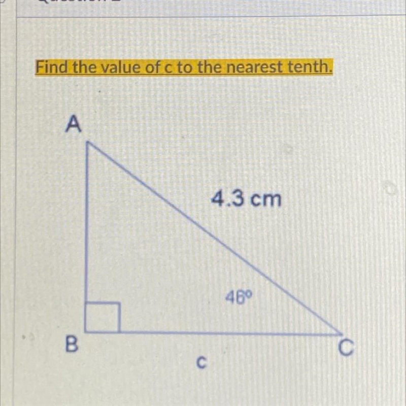 Find the value of c to the nearest tenth-example-1