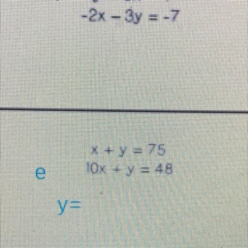 X +y=75 10x + y = 15-example-1