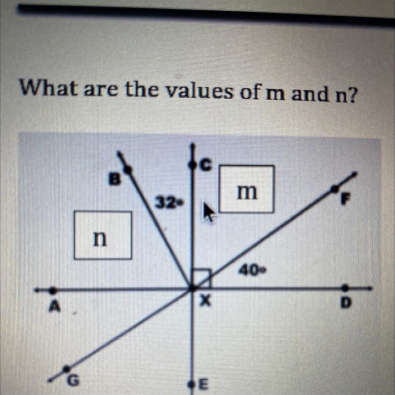 What is the value of m and n?-example-1