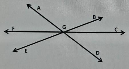 Name 3 pairs of adjacent angles and 3 pairs of vertical angles.​-example-1