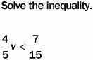 Solve the inequality A. v <7/12 B. v<28/75 C. v<3/10 D. v<-1/3-example-1