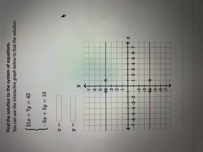 PLEASEE HELPPP find the solution to the system of equations-example-1