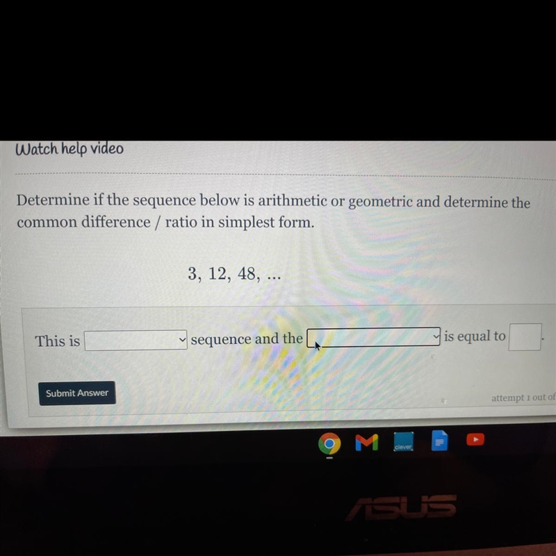 *EXTRA POINTS* Answer the boxes :) First Dropbox option is “A geometric or an arithmetic-example-1