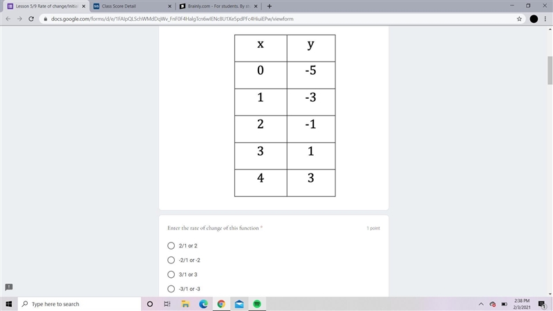 PLEASE HELP NEED SOON!!! i need to find the rate of change in this function-example-1