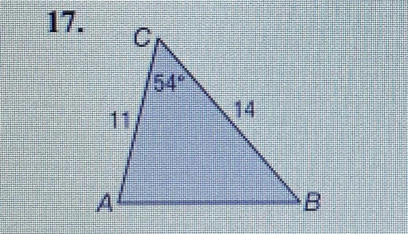 HELP! Find the area of triangleABC to the nearest tenth.-example-1