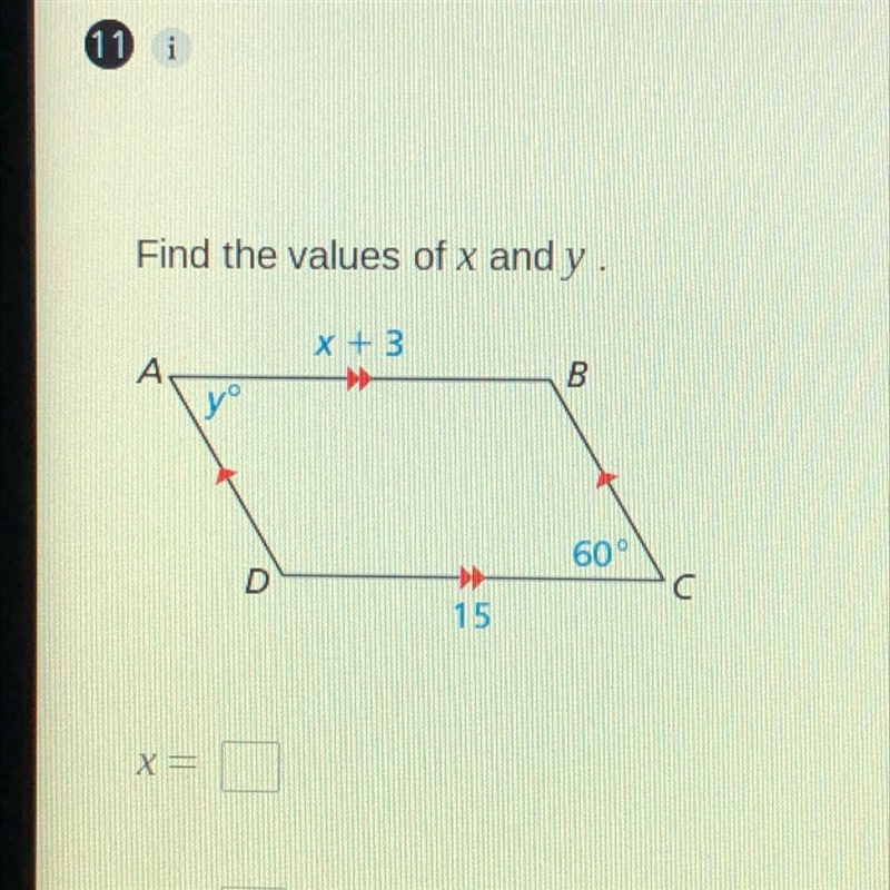 Find the values of x and y.-example-1