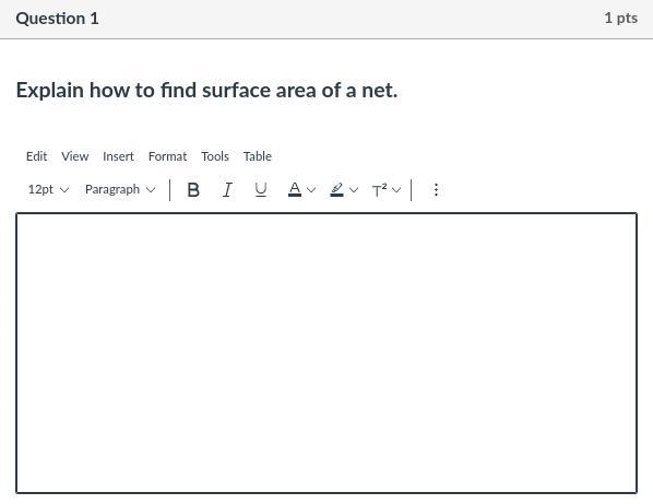 Explain how to find the surface area of a net.-example-1